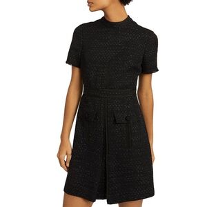 Reiss Jenny Mini Tweed Dress in Black